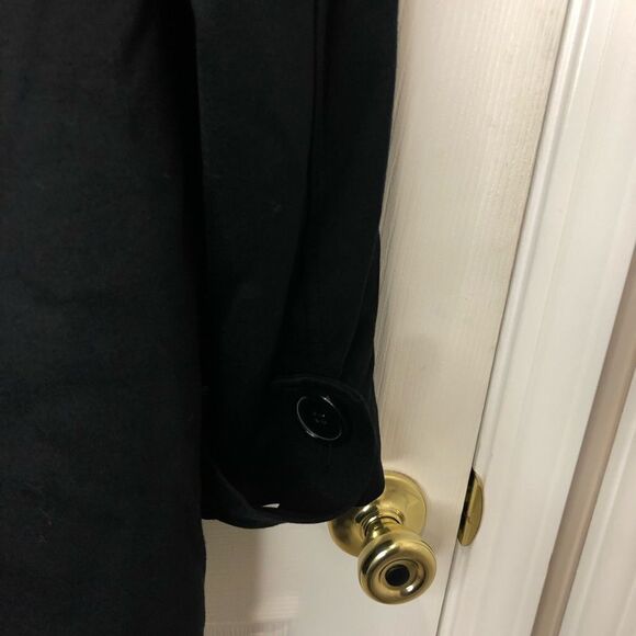 INC International Concepts black trench button front coat, size XL - Picture 5 of 16